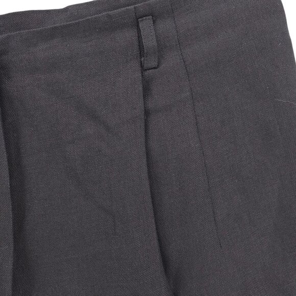 TALBOTS Black 100% Irish Linen Pants Pleated Lined High Waisted EUC Size 14 - Picture 3 of 9